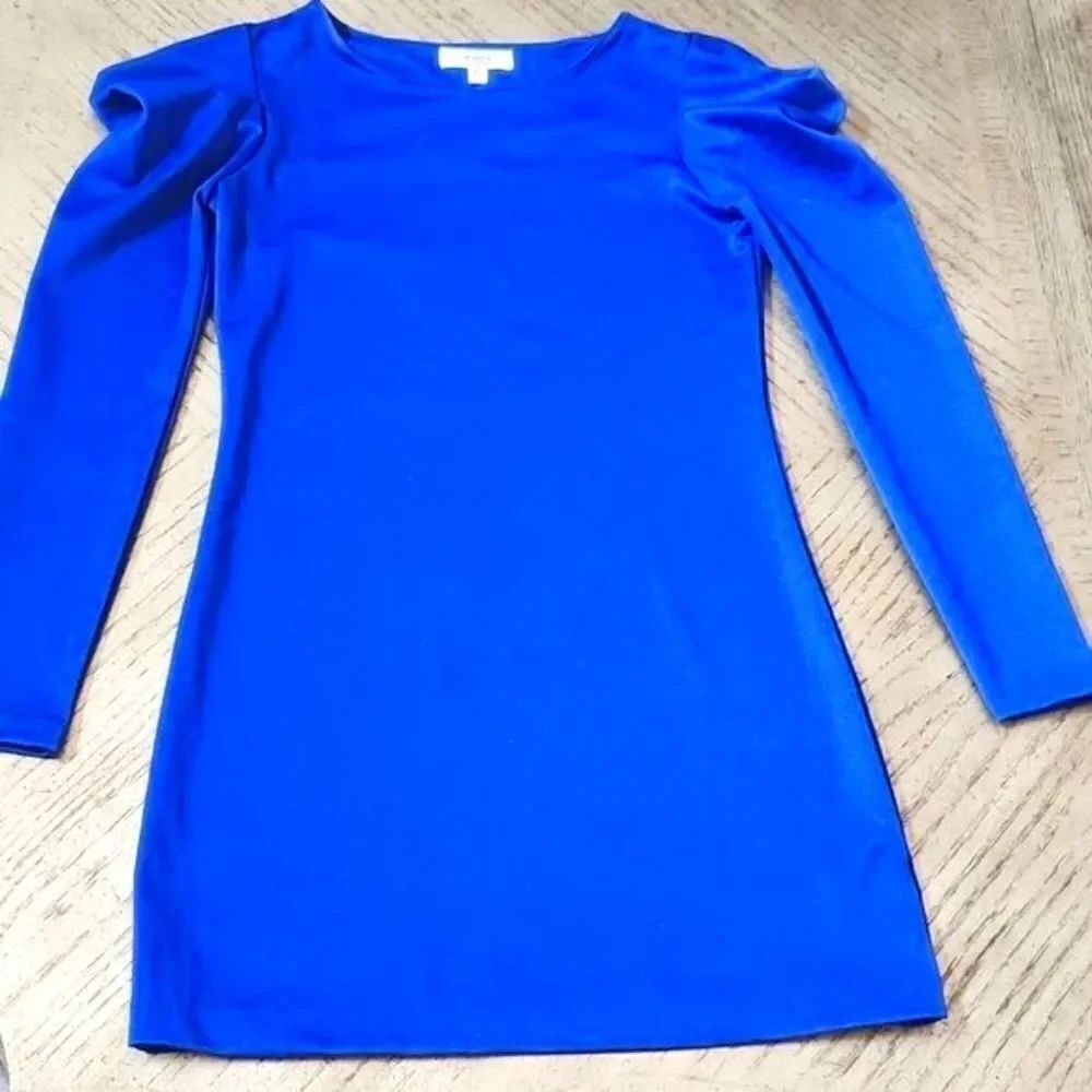 Royal Blue long sleeve mini dress XS fits a small too BB Dakota Steve Madden